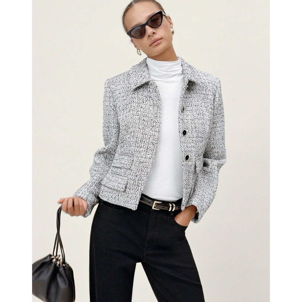 J Crew Women Lucie jacket  marled tweed Size 20 NWOT Luxury Minimalist Business